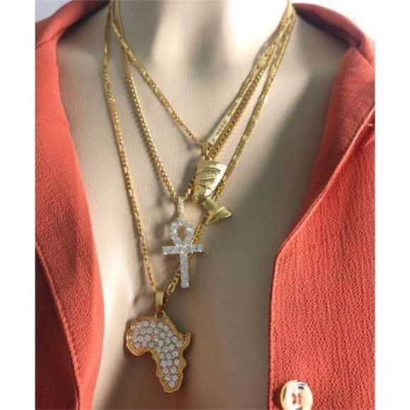 Jewelry - Ankh Africa Nefertiti necklace set